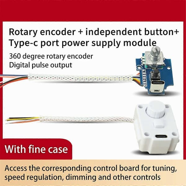 Rotary Encoder Modul 360 Encoder Modul Potensiometer Digital Puls Utgang Tuner Hastighet Dimmer Modul