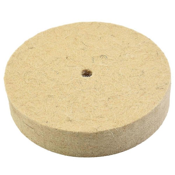 5 tommer uldfilt poleringsskive 125 mm hvid slibeskive poleringspude filt til polering af rustfrit stål slibemaskine roterende værktøj XXW