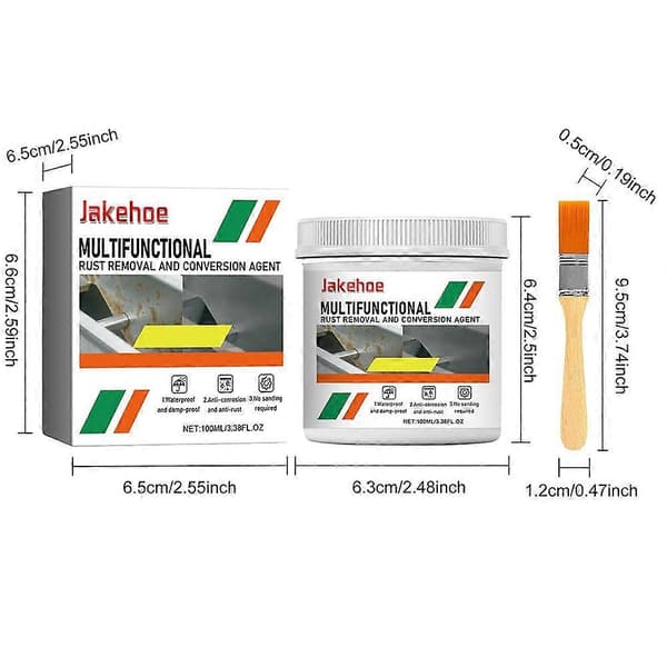 Rustkonverteringsmiddel 100 ml, multifunktionel vandbaseret rustbeskyttelsesmaling, K5K3 White