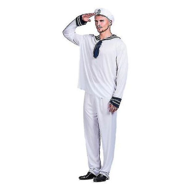 Mænd Sømand Besætning Sømand Kaptajn Middelalder Fest Kostume Mand Voksen Mand Tøj Outfit Halloween Kostumer Festlige kostumer 165-175cm