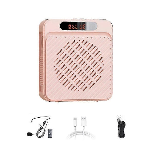 Stemforsterker 18W 2200mAh, Multifunksjonell Personlig Høyttaler med Mikrofon & Display for Lærere, Taler, Mer B