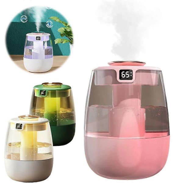 1300 ml USB-luftfuktare för sovrum Ultraljud kall dimma LED-luftfuktare White