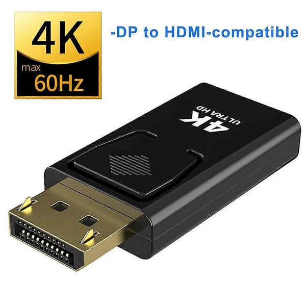 4K DisplayPort til HDMI-adapter for videokonvertering