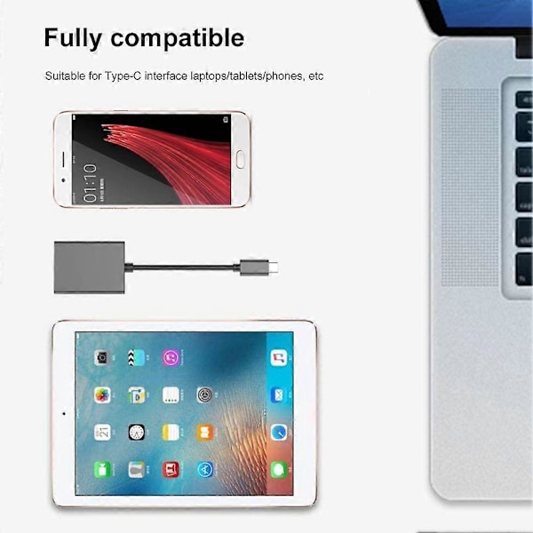 1000 Mbps Type-C - RJ45 Internet-kaapeli Verkkokortti USB Type-C - Ethernet-sovitin Tukee PD-latausta