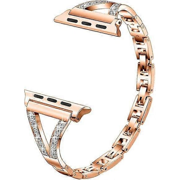 38mm 40mm 41mm Smyckesklockarmband för IWatch SE(GEN 1 2 3) Armband Serie 9 8 7 6 5 4 3 2 1 Kvinnor Kristall Diamantarmband