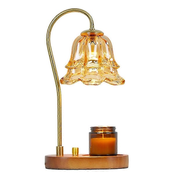 Elektrisk Lysvarmer Lampe Blomster Lysvarmer Lampe Knap med Justerbar 3 Gear Aromaterapi Bordlampe