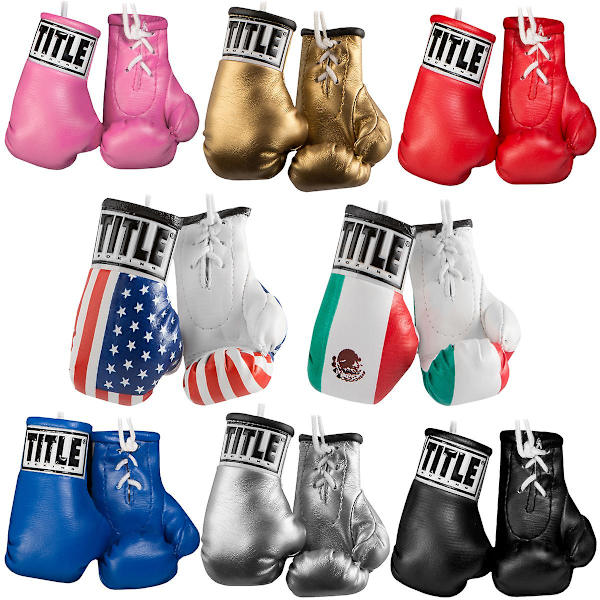 Title Boxing 3,5\" Detaljerede Mini Snørebåndshandsker Red