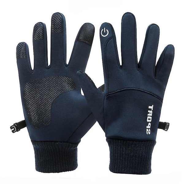 Vattentäta Vinterhandskar för Män Vindtäta Sportfiske Pekskärm Körning S-2xl Blue L