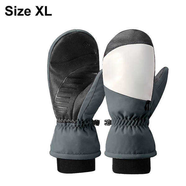 Skihandsker til mænd og kvinder: Vindtætte, vandafvisende vintervanter, enkeltvis Xs-xxxl Deep Blue M