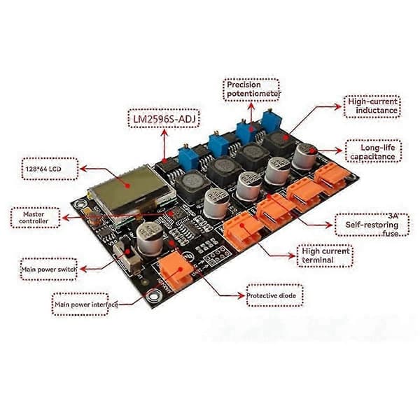 Multi-kanals Bryter Strømforsyning Strømmodul DC-DC Antihypertensiv Digital Strømmodul DC1.5v-30v