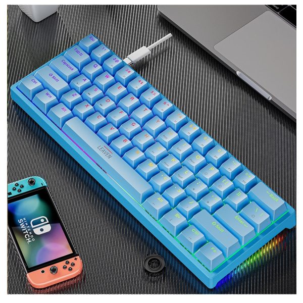 K620 Mini Peli Mekaaninen Näppäimistö 61 Näppäintä RGB Hot Swap Type-C Langallinen Peli Näppäimistö blue Red Switch