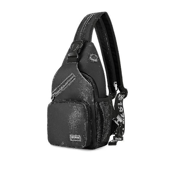 Liten Damryggsäck Casual Tjej Bröstväska Med Hörlurshål Reseryggsäck Multifunktionell Ryggsäck Black