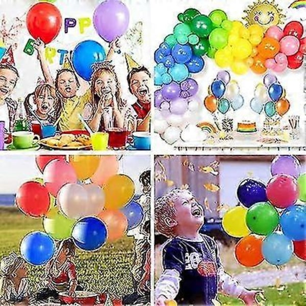 Födelsedagsballong - Set med 100 Uppblåsbara Ballonger - Födelsedagsballonger - Uppblåsbar Födelsedagsballong - Ballong
