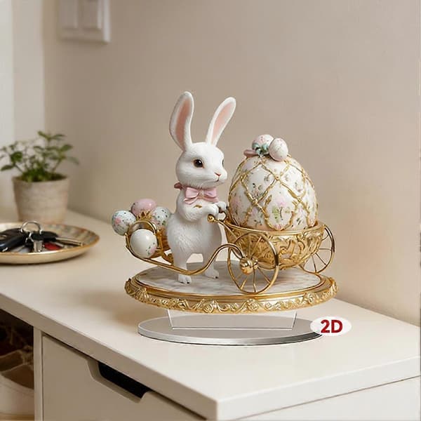 Påsk Akrylprydnad 20cm Kanin Ägg Dekor För Julgran rabbit