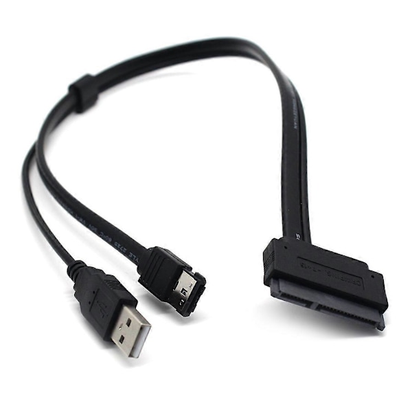 2,5 tuuman kiintolevy SATA 22Pin - eSATA-data USB-virtajohdon sovitin, optimoitu SSD:lle