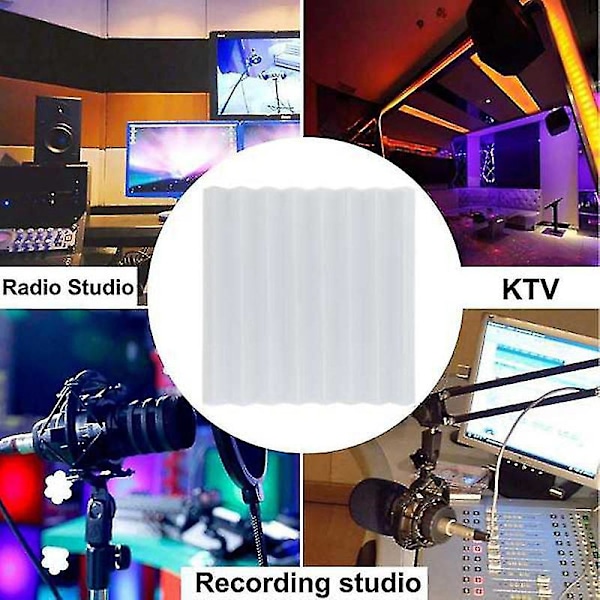12 stk. Akustisk Skumplade, Lydisolering Lydisolering Pad, til Studio Loft Spillerum