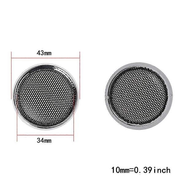2 ST Högtalarskydd Diskantgaller Mesh Nät Skyddsgaller Högtalare Mini 1 Tum DIY Tillbehör
