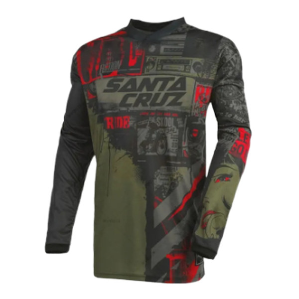 FOX sommar utomhus cykelkläder rund hals långärmad snabbtorkande andningsbar T-shirt style 1 XXL