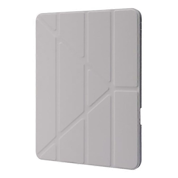 Kompatibel for iPad Pro 12.9-tommer (2021)/(2020)/(2018) Nettbrettveske Auto Wake/Sleep Origami Stativ PU-Lær + Akryl Deksel Beige