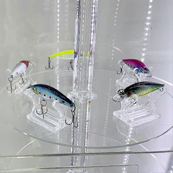 Fiskedrag Display Stativ Stafflier Transparent Display O6G2