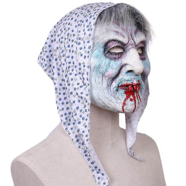 Halloween Skräckmask Zombie Ghost Blood Skrämmande realistiska ansiktsmasker för kostym