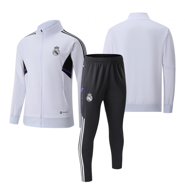 2324 Jalkapalloharjoitteluasu Pitkähihainen Aikuisten Pystykaulus Pitkä Vetoketjuasu Syksy- ja Talvipelipaita Valmistajat Pariisi Argentiina Real Madrid 3XL [height: 180-185cm]]