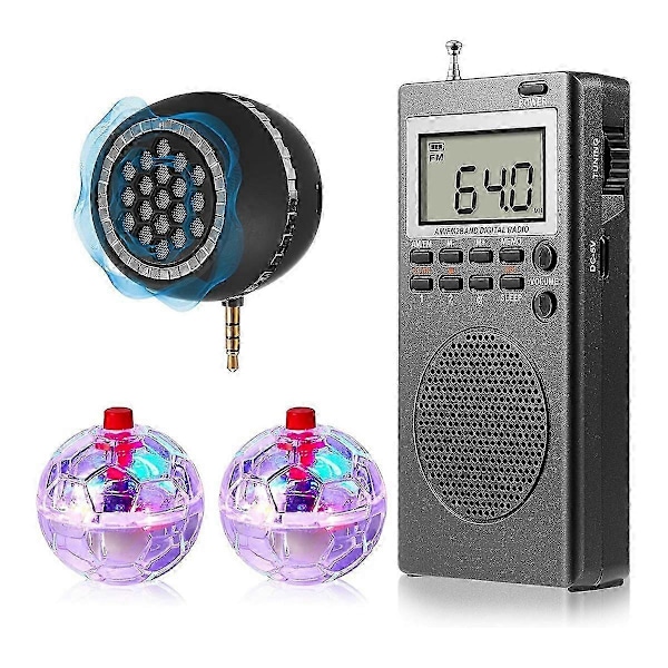 4 st Spirit Box Utrustningskit, med 2 LED Kattbollar 1 Spirit Box Högtalare Paranormal Utrustningskit för