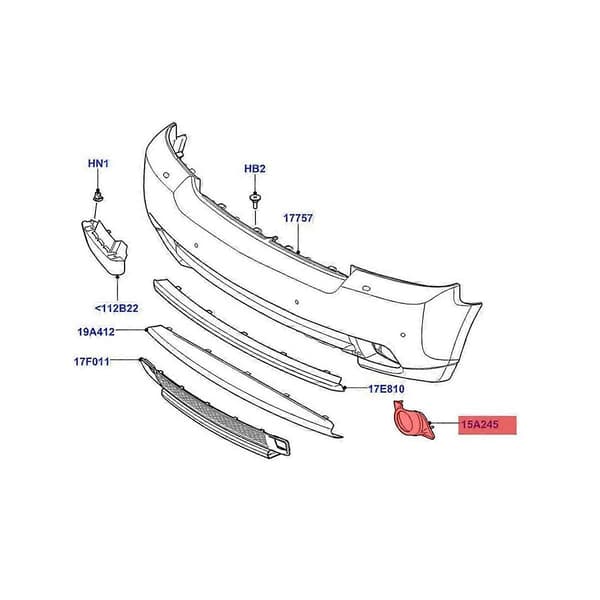 Tåkelys Deksel Tåkelys Grill for Range L322 2010-2012 LR018245 LR018234