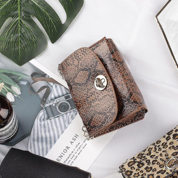 Mode Midjeväska i Läder för Kvinnor Fanny Pack Bältesväska Rese Höft Bum Bröst Telefonfodral Leopard A