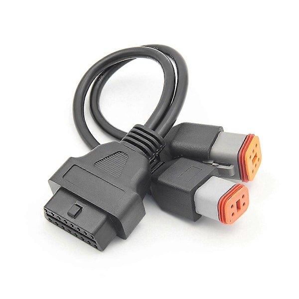 4-pin för Harley Davidson 6-pin till 16-pin OBD 2 Förlängningskabel
