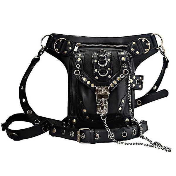 Retro Kvinder Mænd Gotisk Rock Læder Steampunk Taske Steam Punk