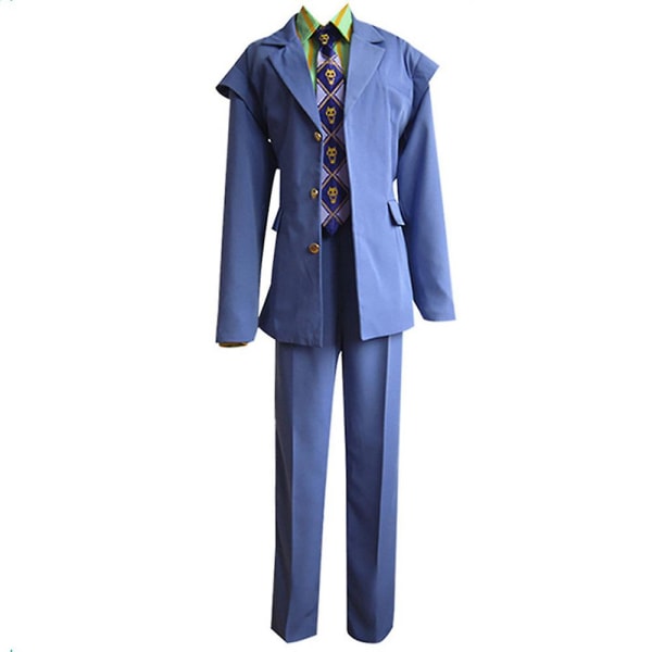 Halloween Kira Yoshikage Cosplay Kostym Vuxen Herr Skjorta Byxor Kappa Uniform Kostymer Karneval Party Cosplay Kostym T5 XL
