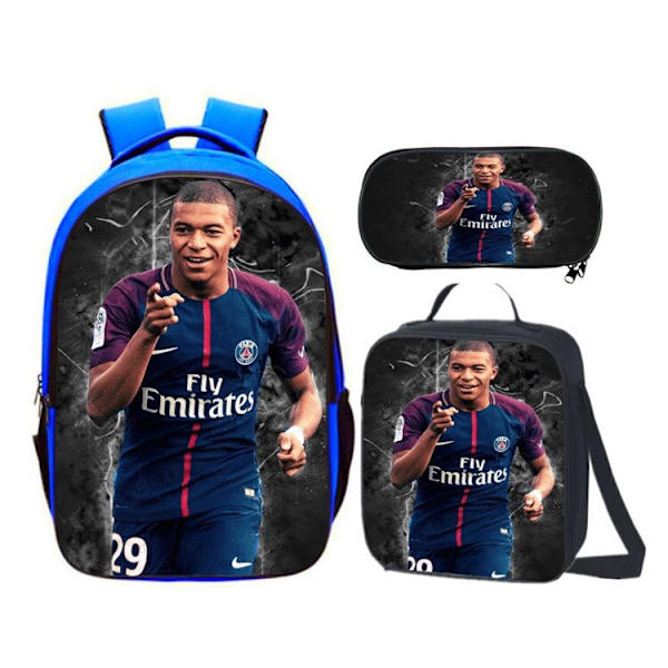 16\" Superstar Kylian Mbappe Ryggsäck same as picture