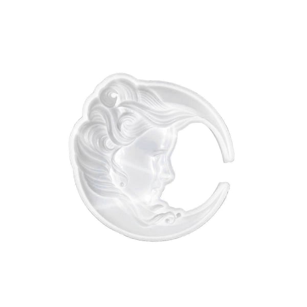 DIY Kvinde Ansigt Måne Ornament Silikoneform Krystal Resin Epoxy Håndværk Støbeform Håndlavet Hjem De