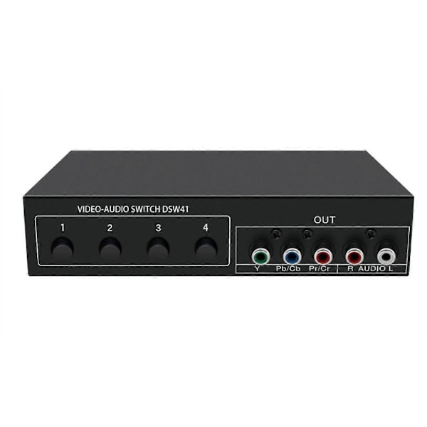 4x1 Komponenttivideo Signaalikytkin YPbPr YCbCr Audio DSW41 Jakaja Paneelinappi Manuaalinen Kytkin CVBS