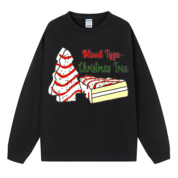 Jule Sweatshirt til Kvinder Drop Shoulder Lange Ærmer Ny Pullover Europæiske og Amerikanske Efterårs- og Vintertoppe til Piger Red S
