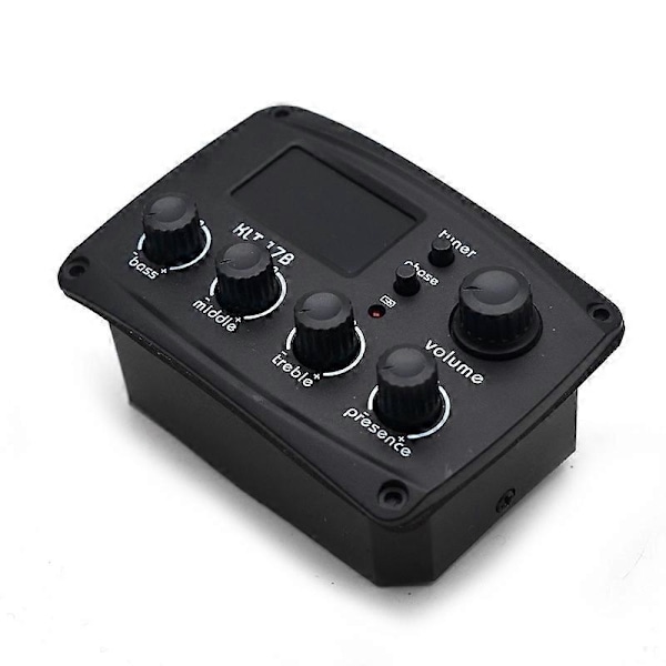 -17B Akustisk Gitarr EQ Förförstärkare med Digital Procedding Stämapparat 3-bands EQ Equalizer med Stämapparat Gitarr