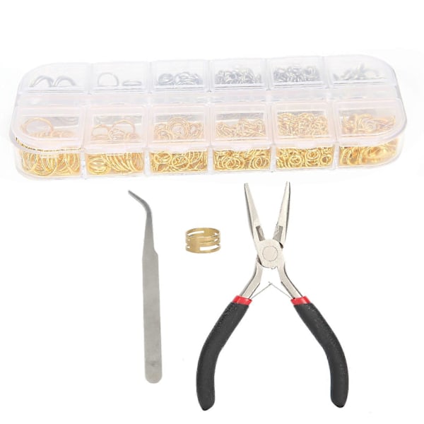 Ring Hummerlås Kit med verktyg Smycken Örhängen Halsband DIY Tillbehör