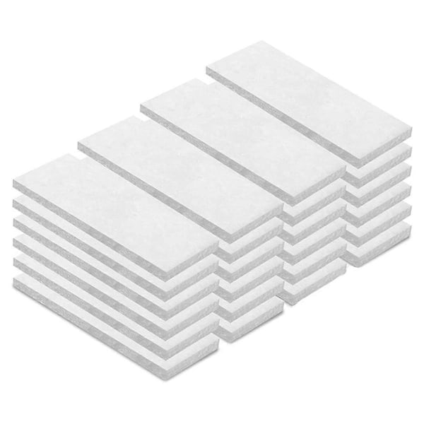24 stk. Bordpeis Keramisk Ullveke Bordplate Peis Svamp Bomullskjerne Peis Erstatningsveker 2x4,7 tommer