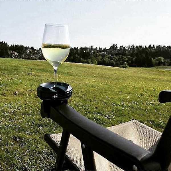 Utomhus Vinglashållare - Inkluderar Vinpinnar för Picknick, Sugkoppsfästen för Båtar, Uteplatsstol