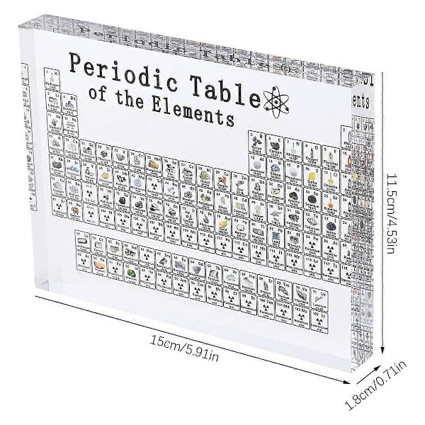 Periodisk system med ekte elementer inni, Ekte elementer periodisk system, Tabla Periodica Con Element