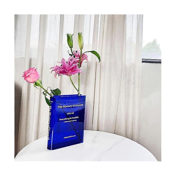 Akryl Bok Vase Enkel Stue Blomsterarrangement Vann Hjemmeopphold Dekor Ornamenter