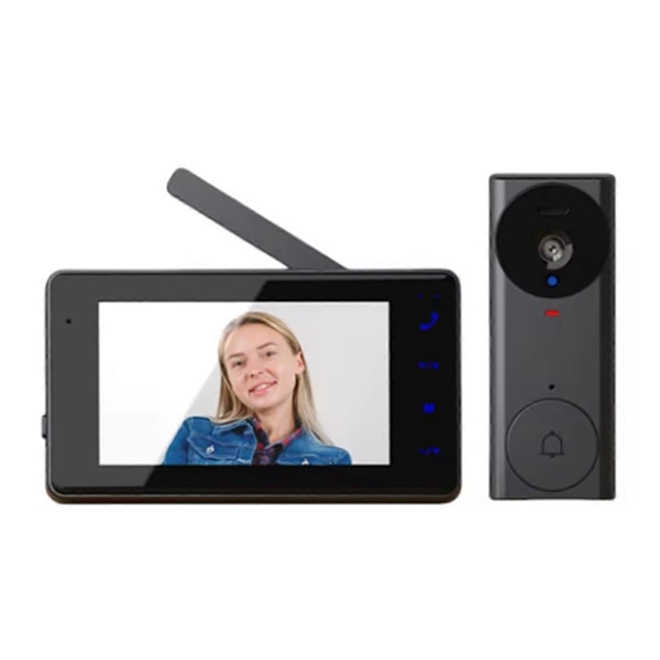 4,3 tums IPS-skärm Trådlös Video Dörrklocka Infraröd Mörkerseende 2,4G Wi-Fi Smart Video Dörrklocka fo