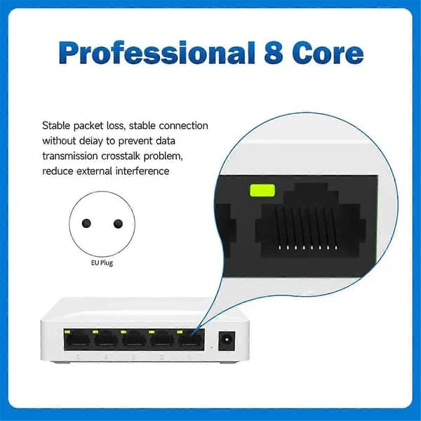 Netværk Switch 5 Port 100/1000Mbps Gigabit Netværk Ethernet Switch Adapter Hurtig RJ45 Ethernet Switch