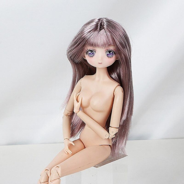 16 cm 30 cm dukke makeup 3D øjne smuk prinsesse baby pige 12 tommer dukke DIY legetøj 30cm doll 1 Eye color on picture
