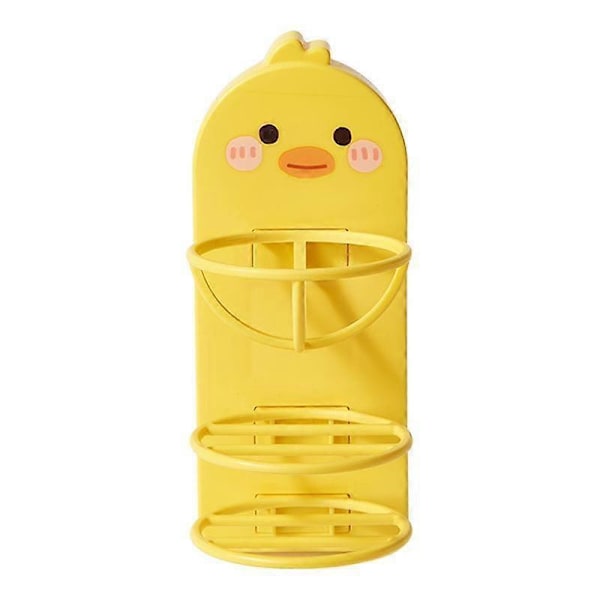 Vægmonteret Sød Tegneserie Anoon Gul And Beauty Egg Hylde Udsøgt Organizer Puff Holder Multifunktionel Rack Puff Rack Egnet til Kvinder Piger