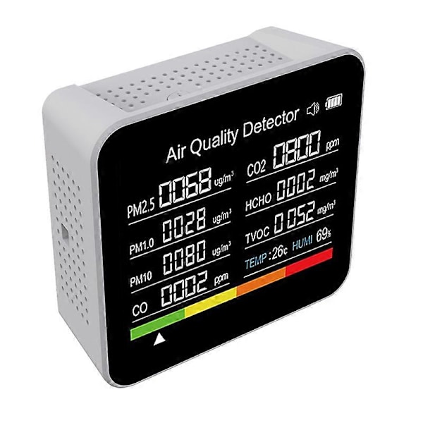 9-i-1 Luftkvalitetsmåler Kuldioxid PM2.5 PM1.0 Detektion