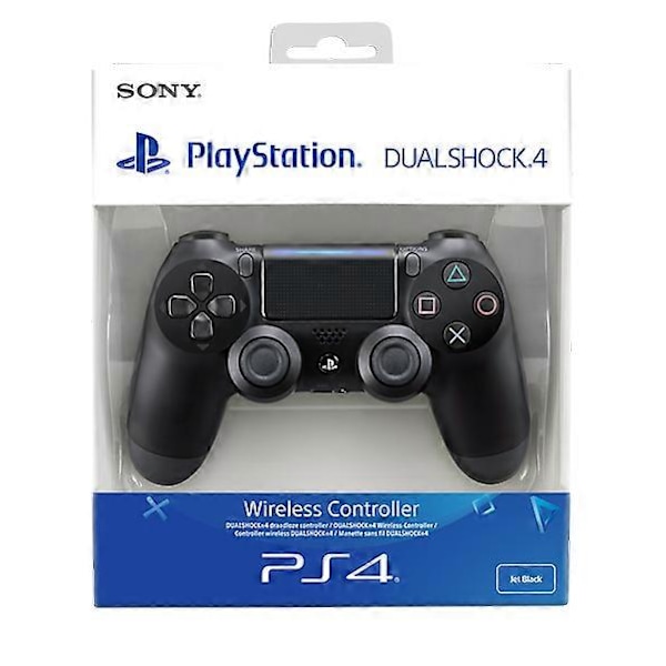 Officiell Sony Playstation PS4 DualShock 4 V2 Trådlös Handkontroll Kontroller - Svart