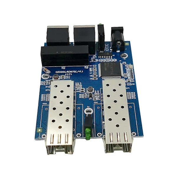 Gigabit Ethernet Fiber Switch 2RJ45 UTP 2SFP Fiber Gigabit Fiber Optisk Mediekonverter 2SC 2RJ45 E