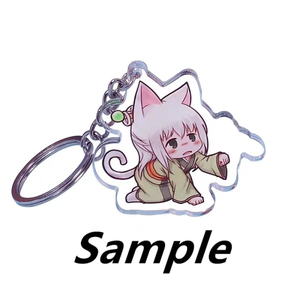 Egendefinert personlig tegneserie akryl nøkkelring Egendefinert Anime Transparent Cat Hund ID nøkkelring gavepose Clear Keychain 4 cm